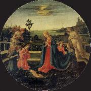 Filippino Lippi The Adoration of the Infant Christ oil